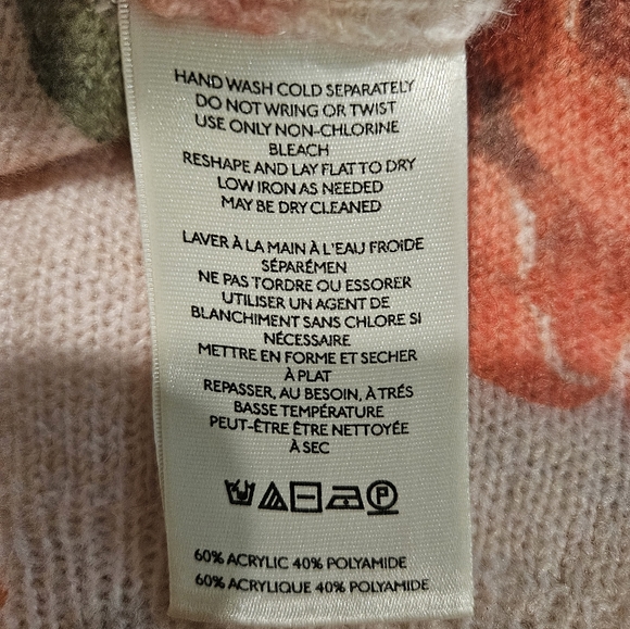 NEW Anthropologie Pink Knit Sweater Size XS Floral Cottagecore Feminine Bohemian - Picture 11 of 11